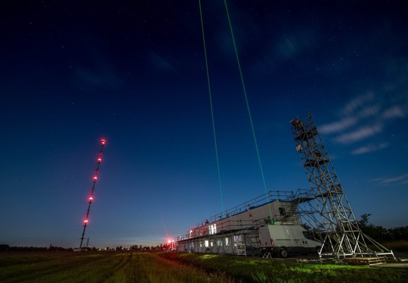 Multiple lidar systems, including aerosol Raman lidars and a tropospheric ozone lidar provided ancillary information for comparison and interpretation of the MAXDOAS observations. Picture credit: Arnoud Apituley